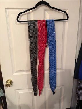 Polka Dot Skinny belts - Black, Red, Blue (Set of 3)